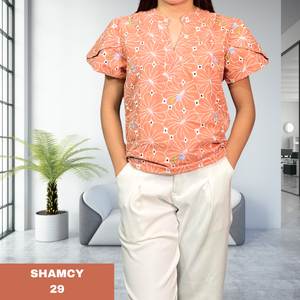 SHAMCY BLOUSE 0029-EYELET OLD ROSE