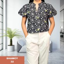 Load image into Gallery viewer, SHAMCY BLOUSE 0032-EYELET BLACK