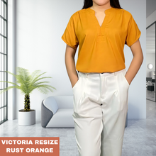 Load image into Gallery viewer, VICTORIA RESIZE BLOUSE 0028 - PLAIN RUST ORANGE