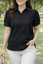 Load image into Gallery viewer, JASMINE  BLOUSE 0001 - PLAIN BLACK