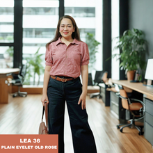 Load image into Gallery viewer, LEA BLOUSE 0036-EYELET OLD ROSE