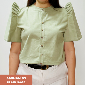 AMIHAN BLOUSE 0063 - PLAIN SAGE GREEN