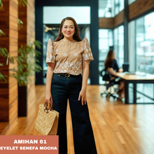 Load image into Gallery viewer, AMIHAN BLOUSE 0061 - EYELET SENEFA MOCHA