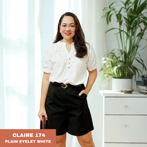 CLAIRE BLOUSE 0174  - EYELET WHITE