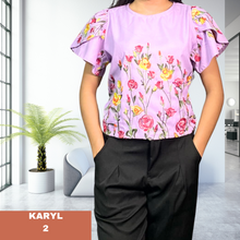 Load image into Gallery viewer, KARYL  BLOUSE 0002-EMBROIDERED LAVANDER