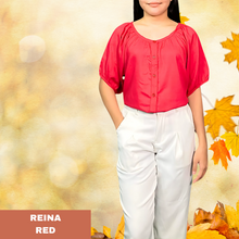 Load image into Gallery viewer, REINA BLOUSE 0002- PLAIN RED
