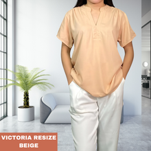 Load image into Gallery viewer, VICTORIA RESIZE BLOUSE 0034-PLAIN BEIGE