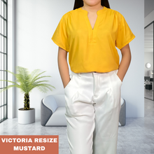 Load image into Gallery viewer, VICTORIA RESIZE BLOUSE 0038-PLAIN MUSTARD