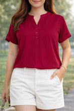 Load image into Gallery viewer, FRANCINE BLOUSE 0016- PLAIN MAROON RED