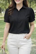 Load image into Gallery viewer, JASMINE  BLOUSE 0001 - PLAIN BLACK