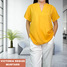 Load image into Gallery viewer, VICTORIA RESIZE BLOUSE 0038-PLAIN MUSTARD