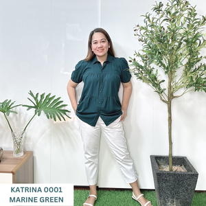 KATRINA BLOUSE 0001 - MARINE GREEN