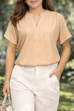 Load image into Gallery viewer, VICTORIA RESIZE BLOUSE 0034-PLAIN BEIGE