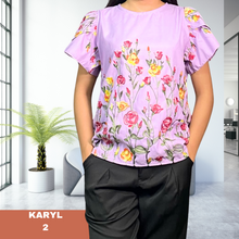 Load image into Gallery viewer, KARYL  BLOUSE 0002-EMBROIDERED LAVANDER