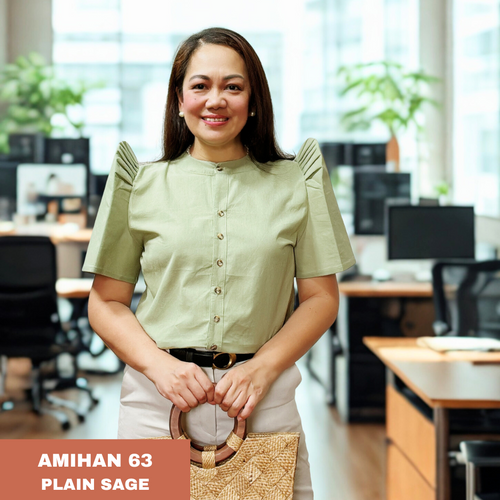 AMIHAN BLOUSE 0063 - PLAIN SAGE GREEN