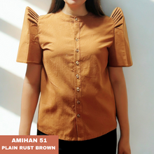 Load image into Gallery viewer, AMIHAN BLOUSE 0051 - PLAIN RUST BROWN