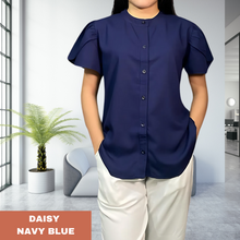 Load image into Gallery viewer, DAISY BLOUSE 0003-PLAIN NAVY BLUE