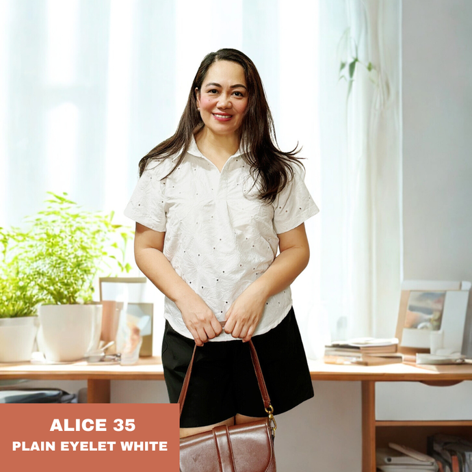 ALICE BLOUSE 0035 - EYELET WHITE