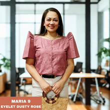 Load image into Gallery viewer, MARIA BLOUSE 0009-EYELET DUSTY ROSE