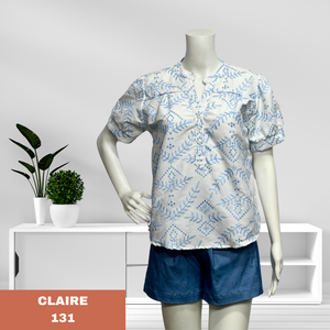 CLAIRE BLOUSE 0131-EMBROID WHITE