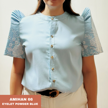 Load image into Gallery viewer, AMIHAN BLOUSE 0066 - EYELET POWDER BLUE