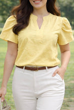 Load image into Gallery viewer, SHAMCY BLOUSE 0089 - EYELET PASTEL YELLOW