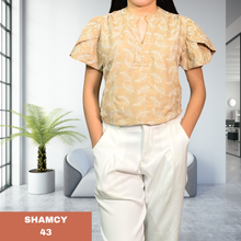 Load image into Gallery viewer, SHAMCY BLOUSE 0043- EYELET MOCHA