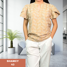 Load image into Gallery viewer, SHAMCY BLOUSE 0043- EYELET MOCHA