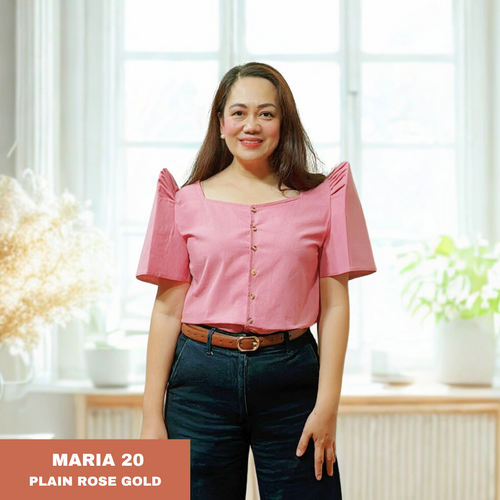 MARIA BLOUSE 0020- PLAIN ROSE GOLD