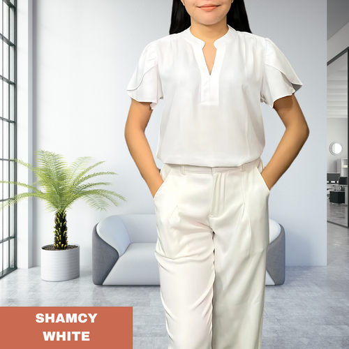 SHAMCY BLOUSE 0004 - PLAIN WHITE