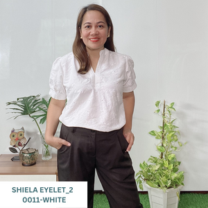 SHIELA BLOUSE 0011 - EYELET_2 WHITE