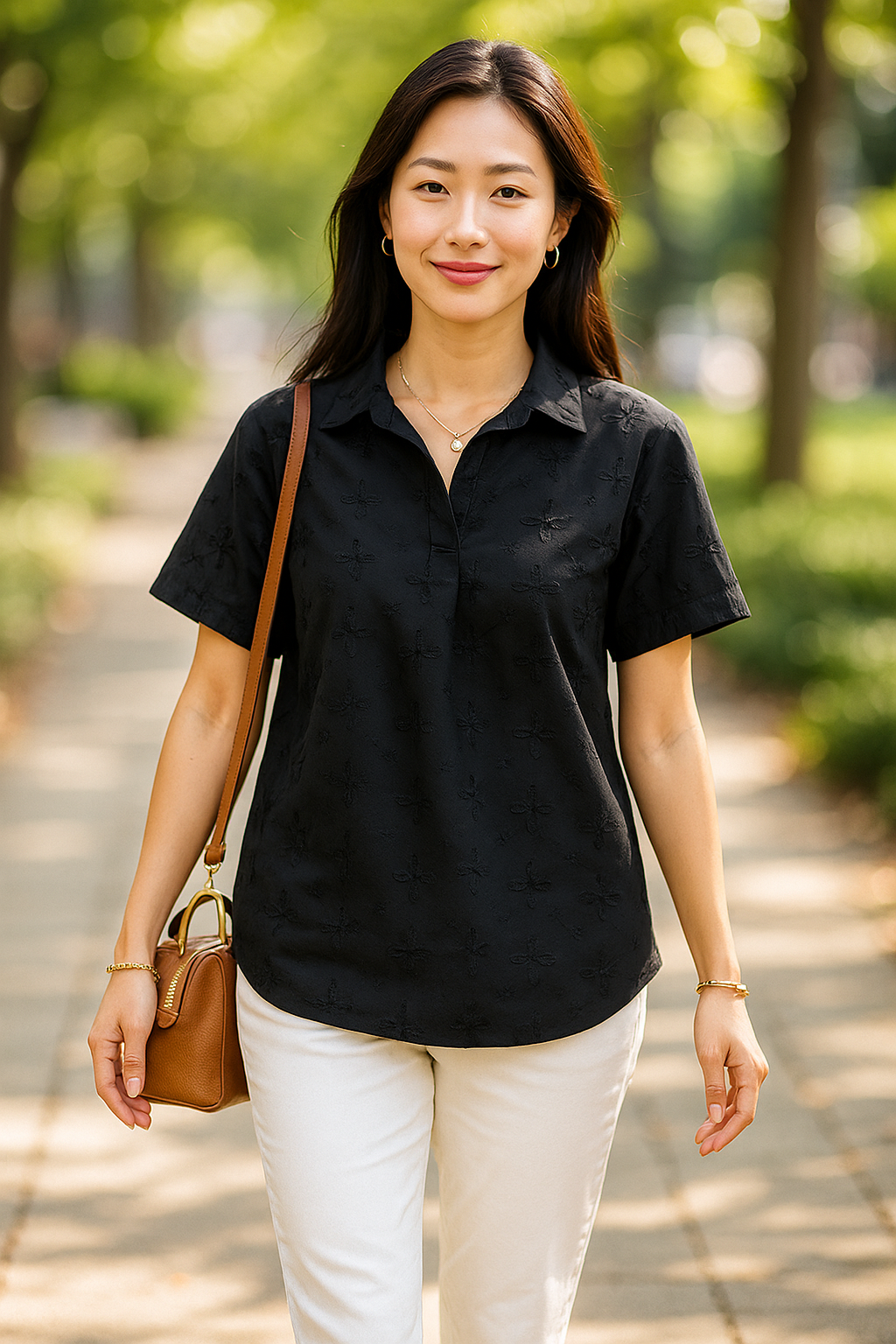 ALICE BLOUSE 0039 - EYELET BLACK
