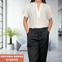 Load image into Gallery viewer, VICTORIA RESIZE BLOUSE 0037-PLAIN WHITE