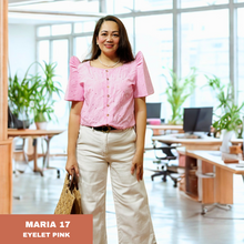 Load image into Gallery viewer, MARIA BLOUSE 0017-EYELET PINK