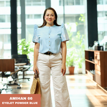 Load image into Gallery viewer, AMIHAN BLOUSE 0066 - EYELET POWDER BLUE