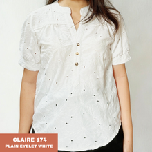 Load image into Gallery viewer, CLAIRE BLOUSE 0174  - EYELET WHITE