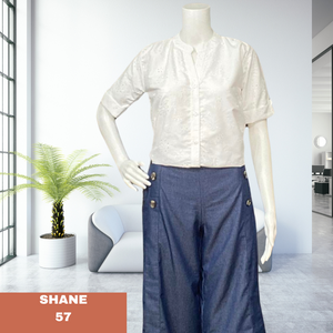 SHANE BLOUSE 0057-EYELET WHITE