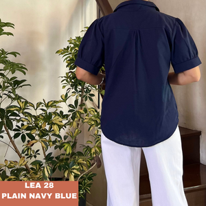 LEA BLOUSE 0028 - PLAIN NAVY BLUE