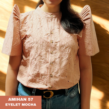 Load image into Gallery viewer, AMIHAN BLOUSE 0057 - EYELET MOCHA