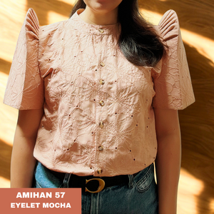 AMIHAN BLOUSE 0057 - EYELET MOCHA