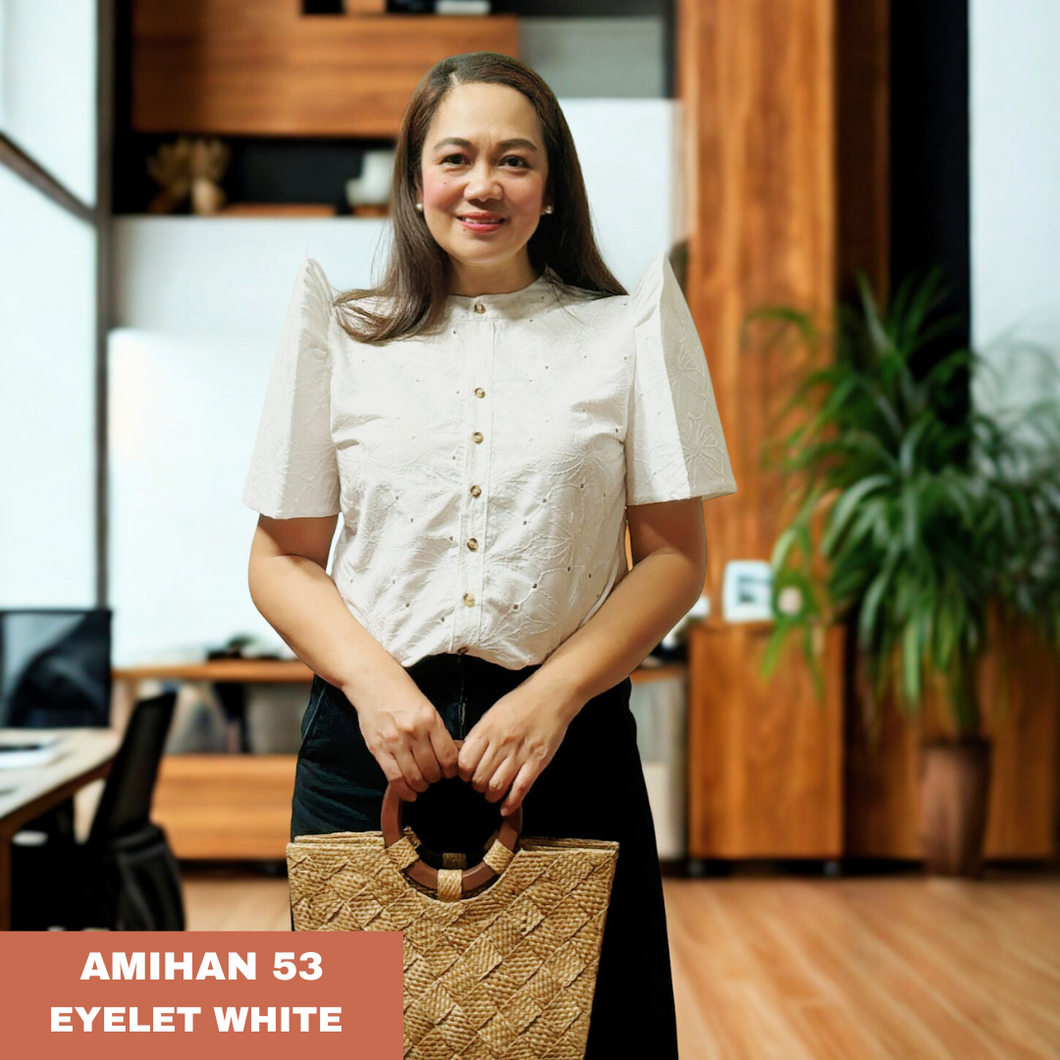 AMIHAN BLOUSE 0053 - EYELET WHITE