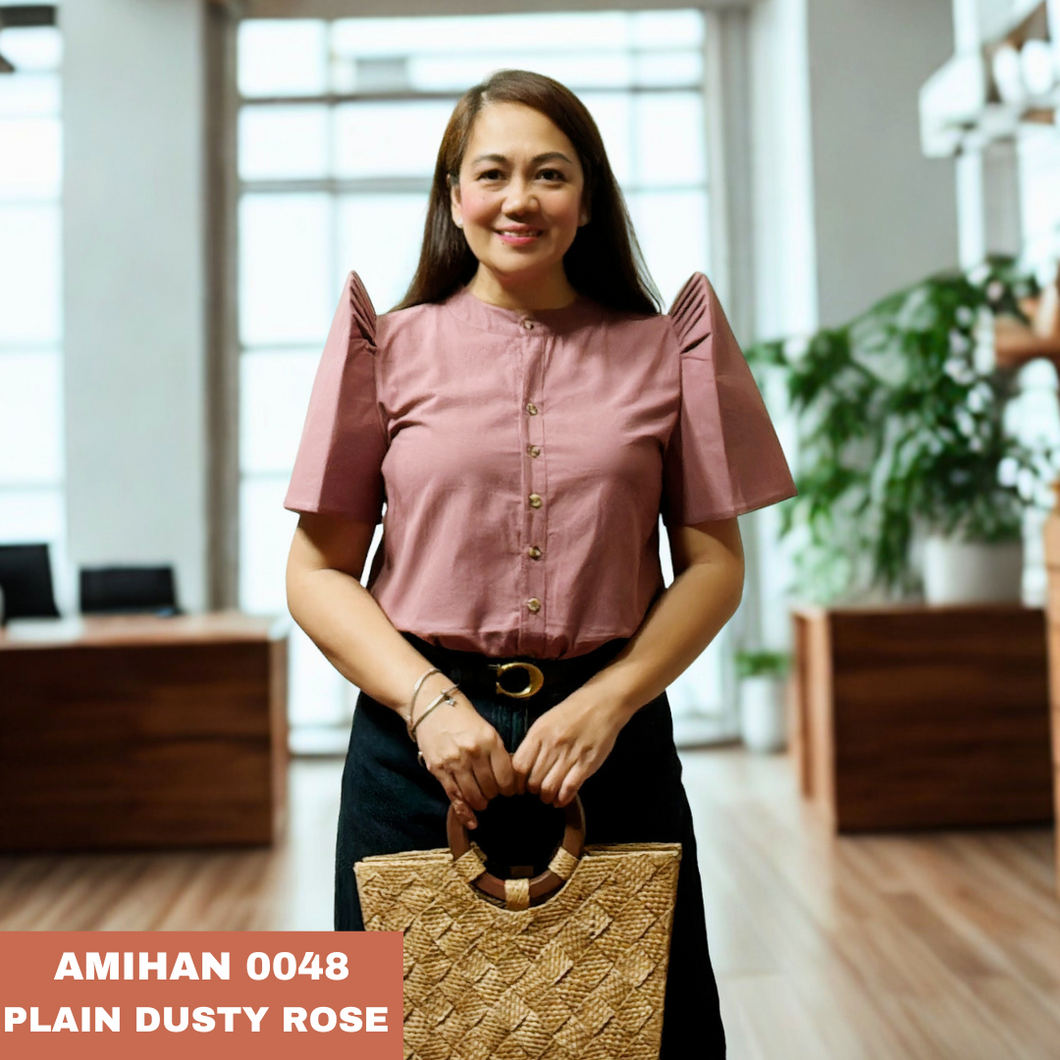 AMIHAN BLOUSE 0048- PLAIN DUSTY ROSE