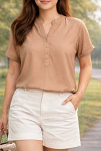 Load image into Gallery viewer, FRANCINE BLOUSE 0252 - PLAIN MOCHA