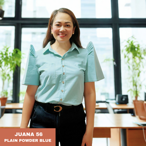 JUANA BLOUSE 0056 - PLAIN POWDER BLUE