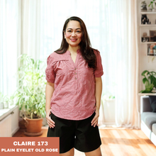 Load image into Gallery viewer, CLAIRE BLOUSE 0173  - EYELET OLD ROSE