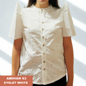 AMIHAN BLOUSE 0053 - EYELET WHITE