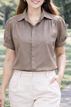 Load image into Gallery viewer, JASMINE  BLOUSE 0008 - PLAIN TAUPE
