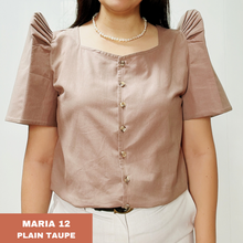 Load image into Gallery viewer, MARIA BLOUSE 0012- PLAIN TAUPE