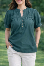 Load image into Gallery viewer, LAURA BLOUSE 0007  - PLAIN MARINE GREEN