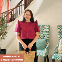 Load image into Gallery viewer, AMIHAN BLOUSE 0031 - EYELET MAROON